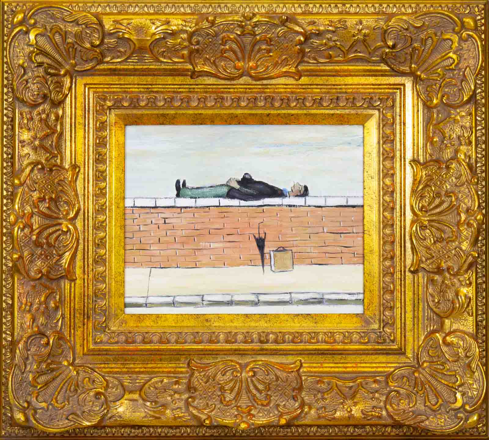 Man on Wall after L.S.Lowry