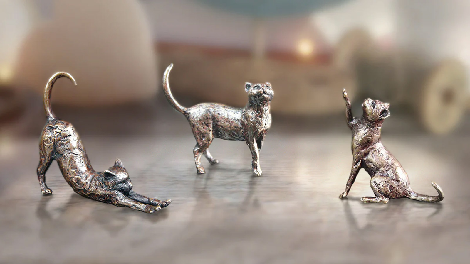 Miniature Bronze Trio Of Cats (2020/2025/2026)