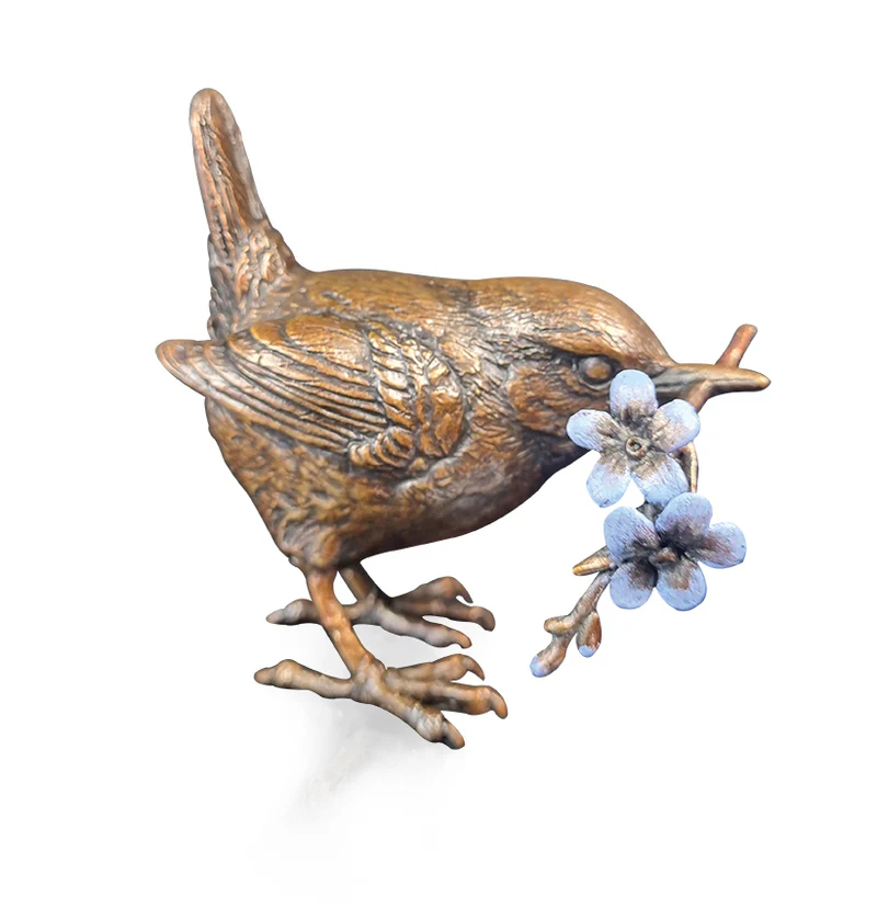 Wren With Forget-Me-Nots (1247)
