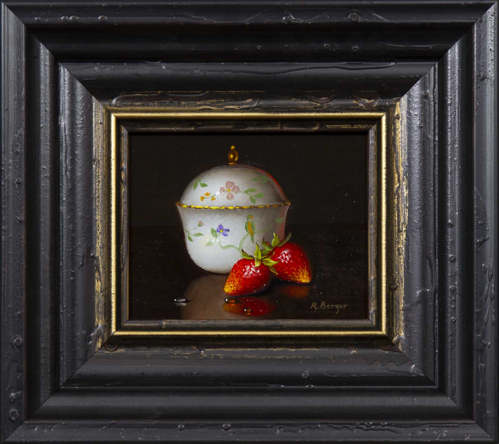 Two Strawberries & Saucer