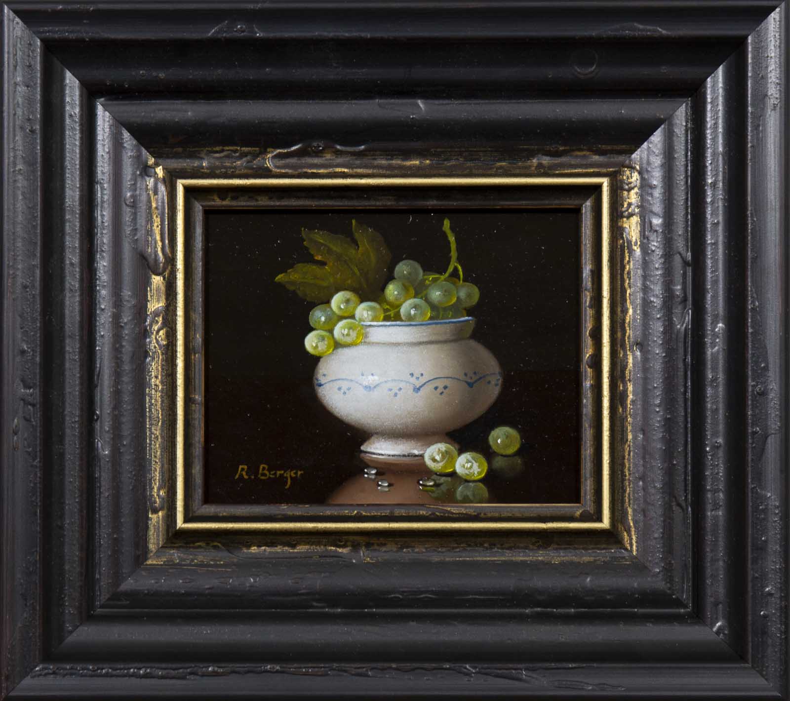 Grapes In Porcelain Bowl