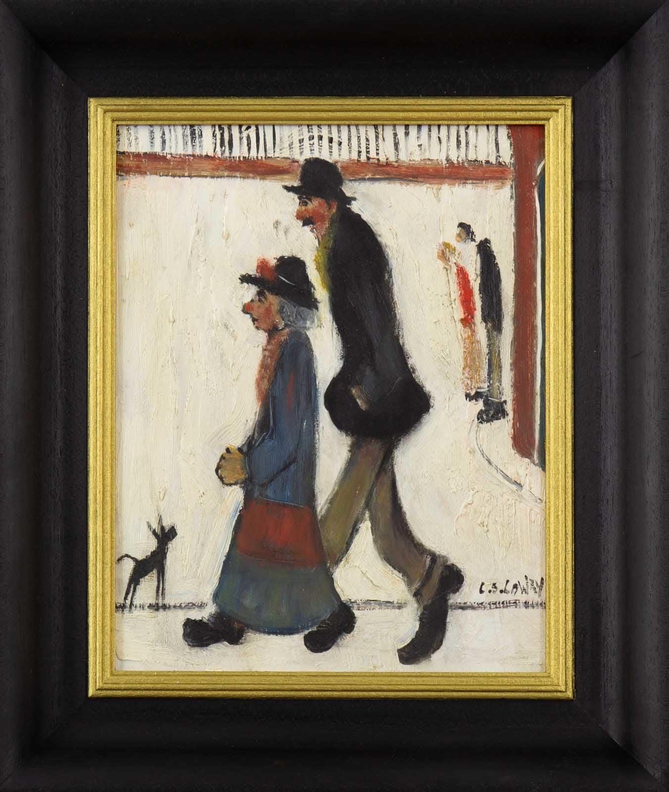 Two Figures Walking after L.S.Lowry