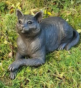 Ginger Lying Cat With Crossed Paws Lifesize