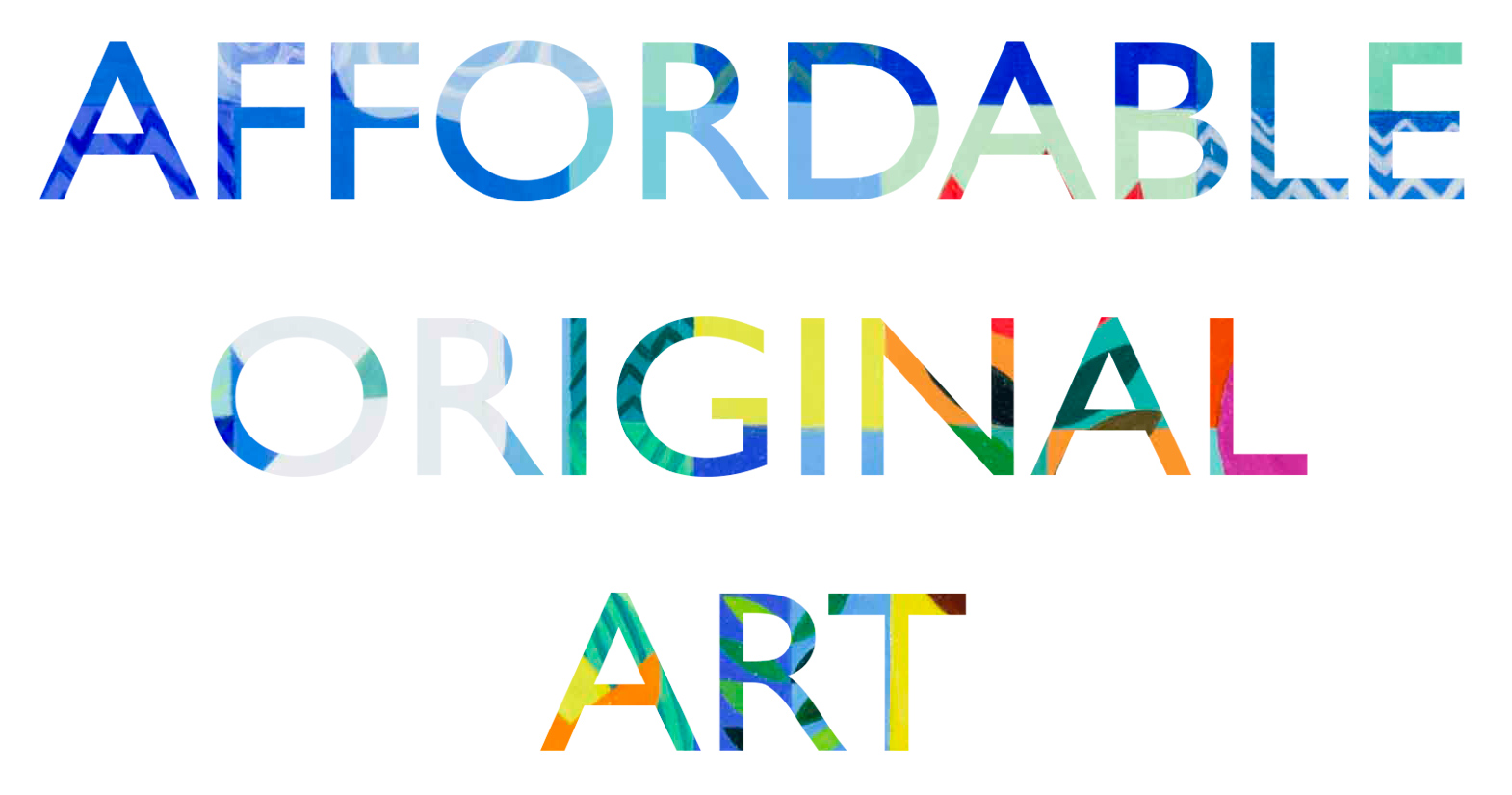 a cut out text image of how to buy affordable original art