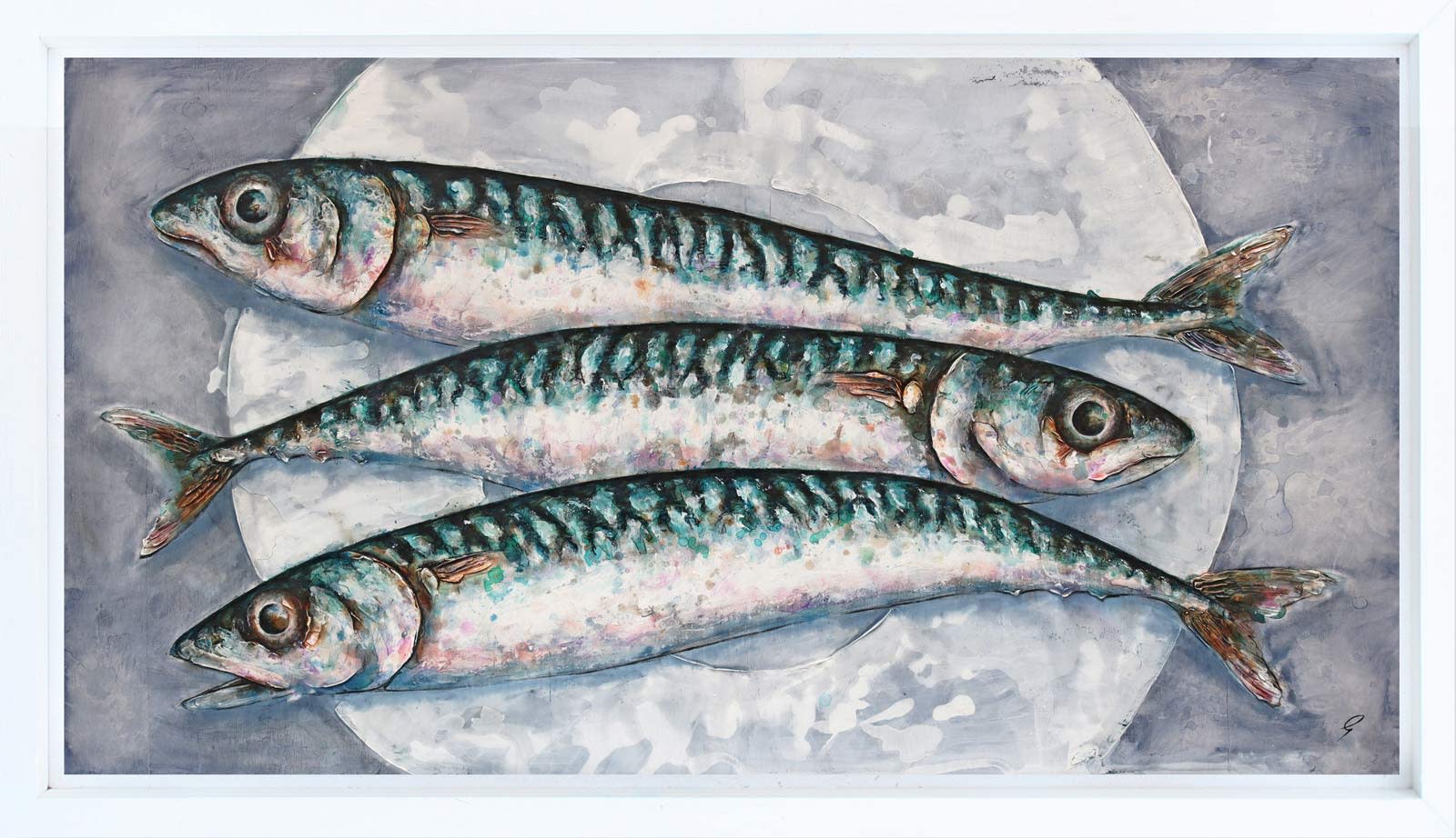 Three Mackerel On A Plate