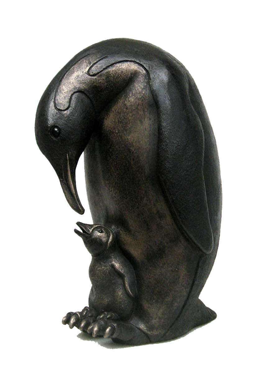 Emperor Penguin Mother And Chick