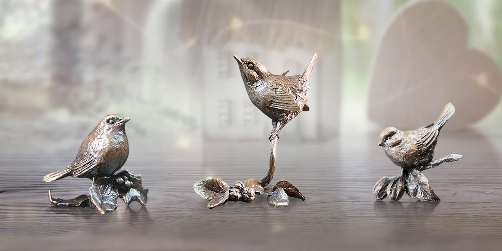 Miniature Bronze Trio Of Birds (2034/2075/2084)